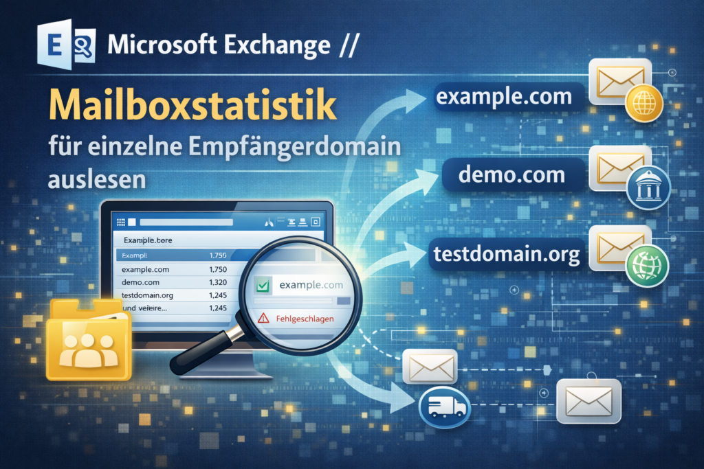 Microsoft Exchange // Mailboxstatistik für einzelne Empfängerdomain auslesen
