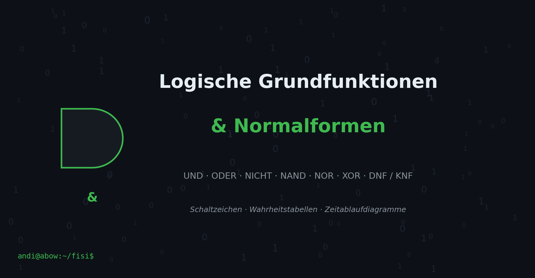 Ausbildung FISI // Logische Grundfunktionen & Normalformen