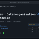 FISI // Datenarten, Datenorganisation und Datenmodelle